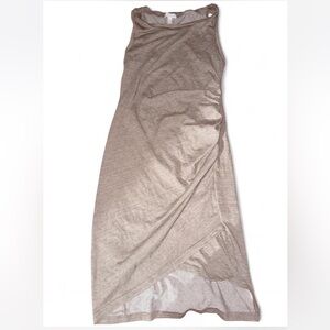 Leith Asymmetrical Sleeveless Tan Dress size small